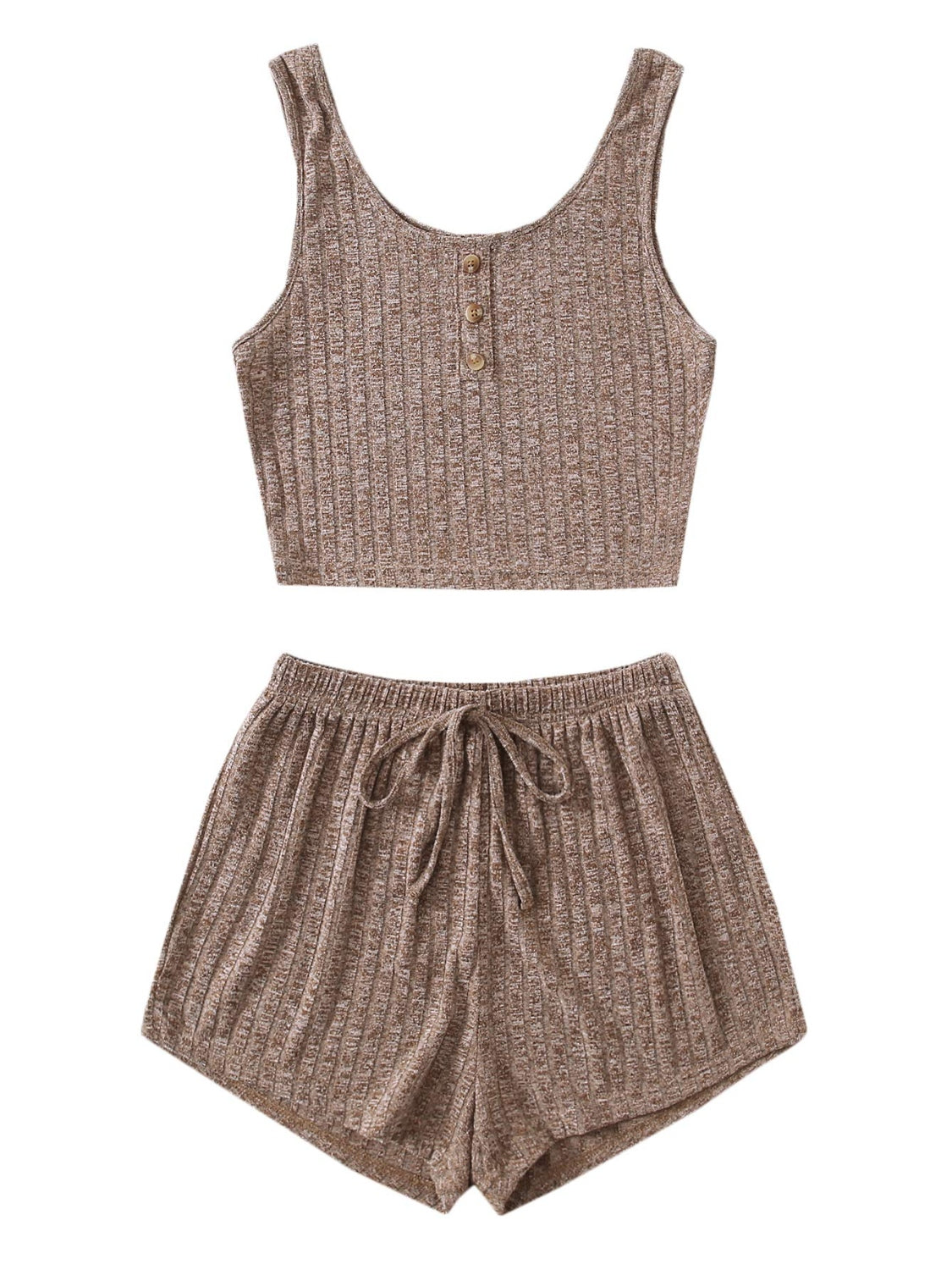 Scoop Neck Top and Shorts Lounge Set